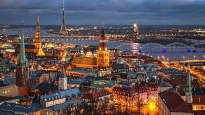 Riga at night
