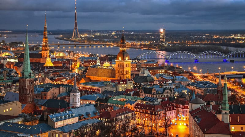 Riga at night