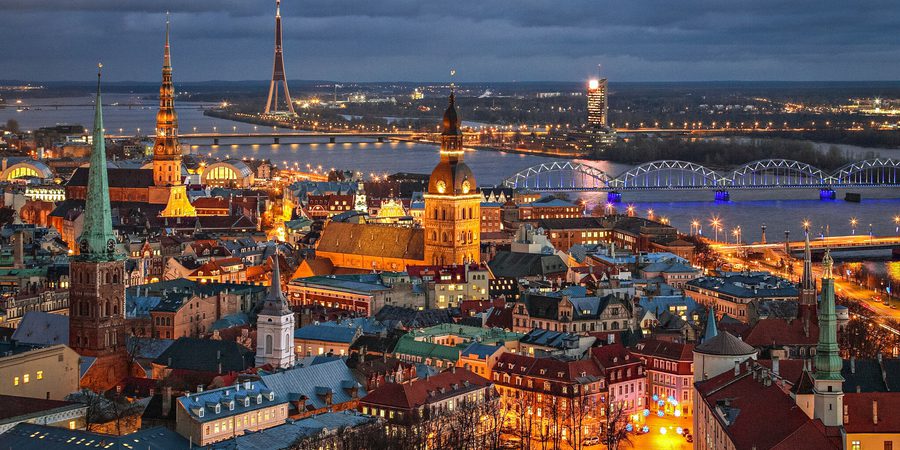 Riga at night