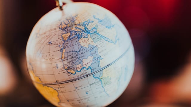 Globe with World Map